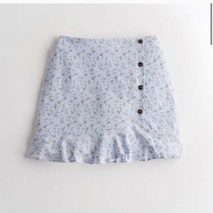 Hollister Highwaist Wrap Mini Skirt Floral
